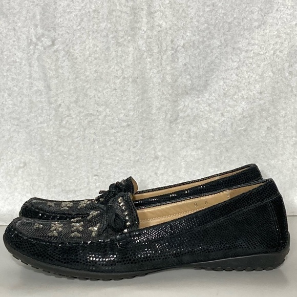 Vaneli Womens Black Leather Driving Moccasin Slip On Casual Loafers SZ US 9 A - Picture 2 of 14